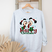 Load image into Gallery viewer, Merry Christmas Mickey & Minnie Tee/Crew